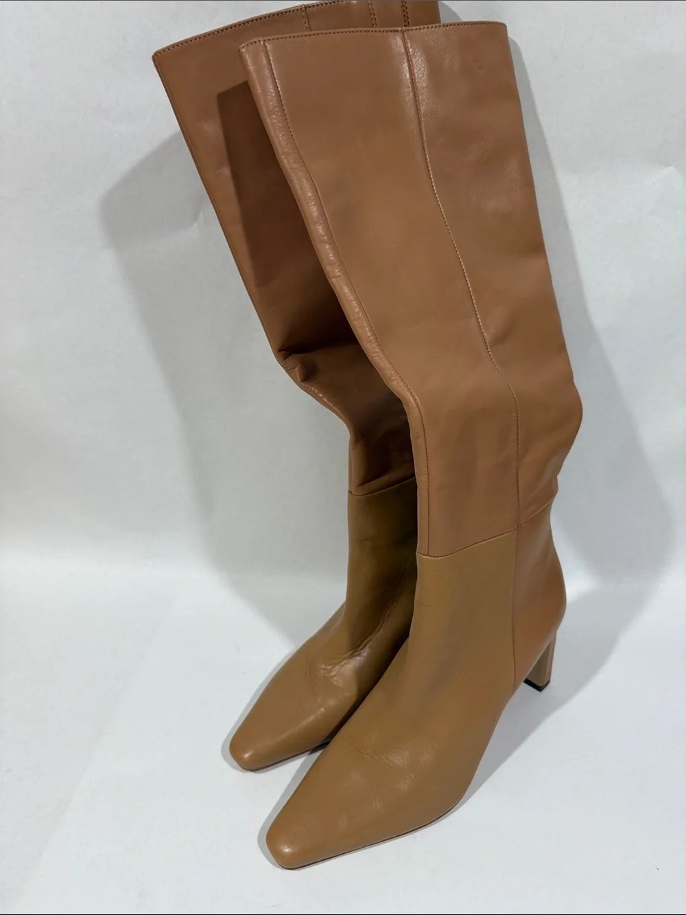 SAM EDELMAN Sylvia Knee High Leather Boot in Luxe Tan New $200.00 8.5